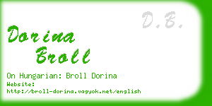 dorina broll business card